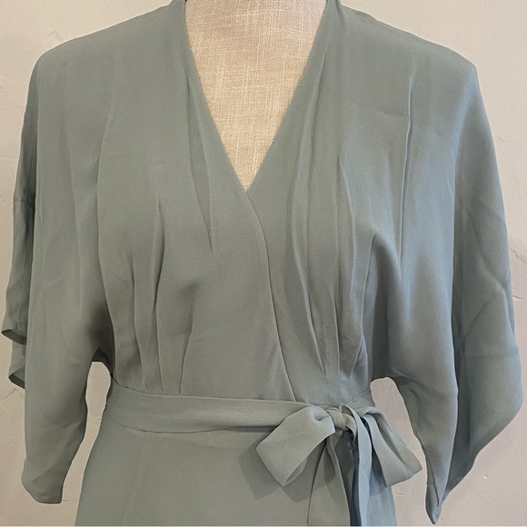 Reformation-CELADON color Maxi wrap dress wedding guest/vacation style/summer - Picture 2 of 6